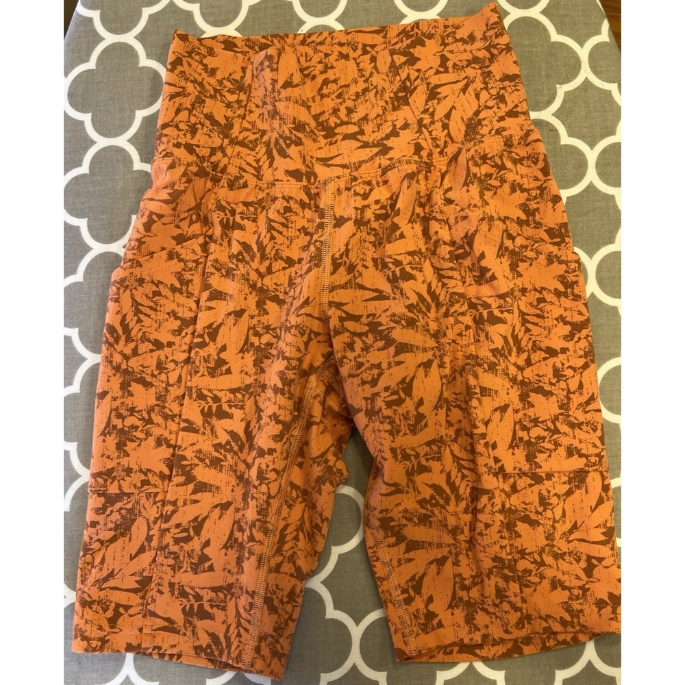 REI Co-Op Athletic Shorts Womens XS Orange Mid Thigh Yoga Stretch‎ Work Out